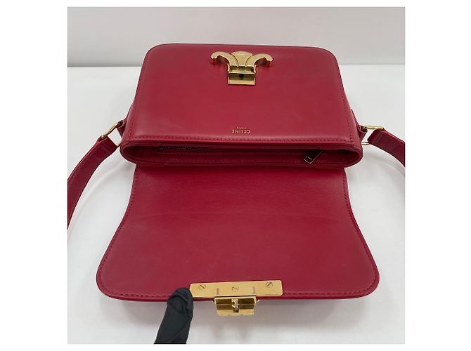 Céline Celine Triomphe Schultertasche in Rot - Ansicht 11