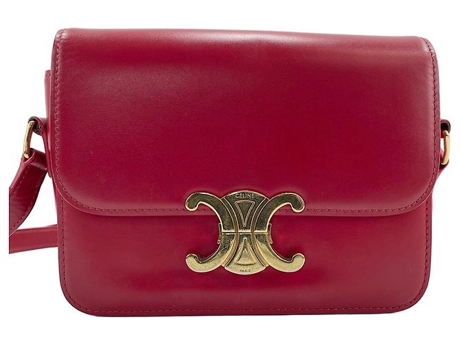 Céline Celine Triomphe Schultertasche in Rot - Ansicht 2