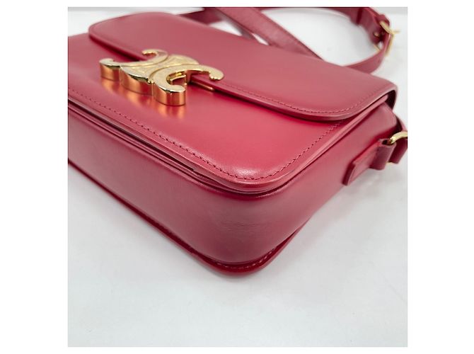 Céline Celine Triomphe Schultertasche in Rot - Ansicht 8