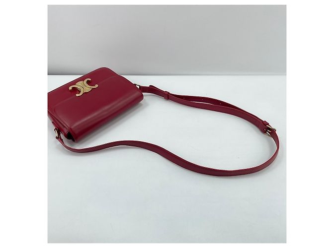 Céline Celine Triomphe Schultertasche in Rot - Ansicht 9