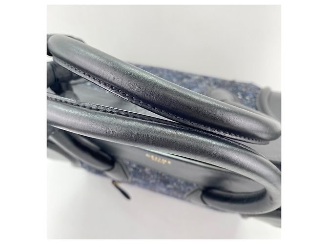 Céline Borsa Celine Luggage Mini in Navy Blu navy - vista 10