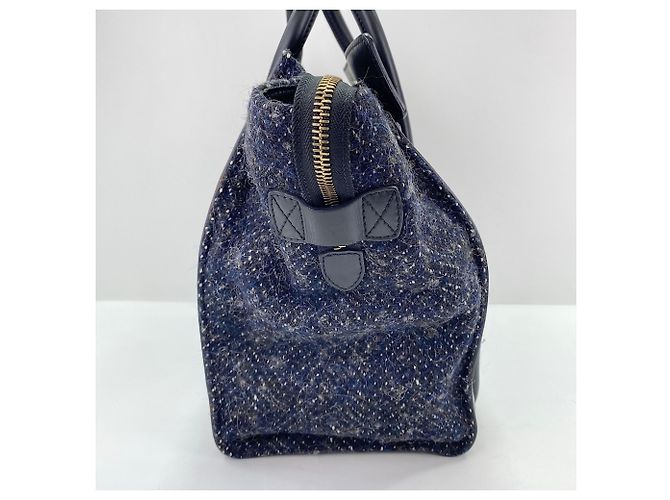 Céline Borsa Celine Luggage Mini in Navy Blu navy - vista 5