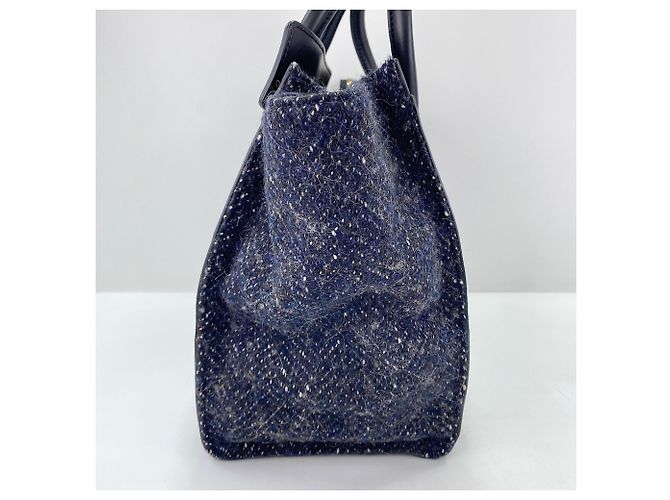 Céline Borsa Celine Luggage Mini in Navy Blu navy - vista 6