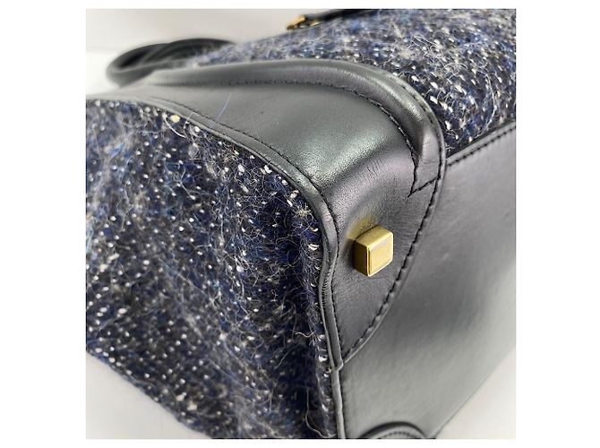 Céline Borsa Celine Luggage Mini in Navy Blu navy - vista 9