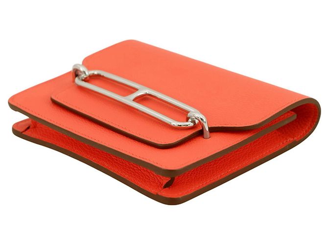 Hermès Cartera Hermes Roulis Reli Verso Naranja - vista 2