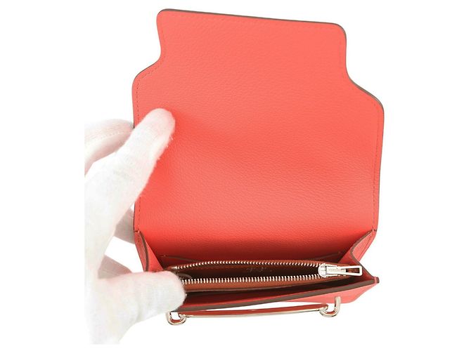 Hermès Cartera Hermes Roulis Reli Verso Naranja - vista 6