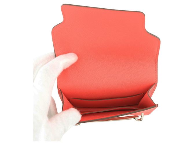 Hermès Cartera Hermes Roulis Reli Verso Naranja - vista 7