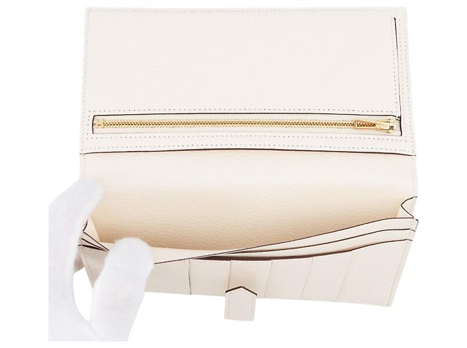 Hermès Bearn Soufflé Long Wallet Roh - Ansicht 5