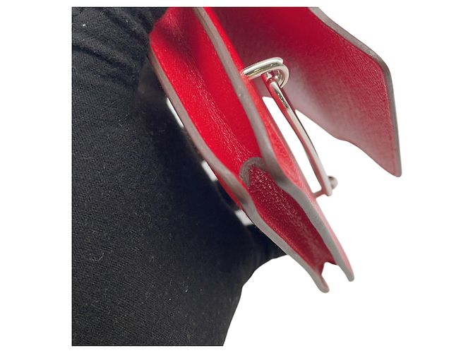 Hermès Cartera bi-fold Hermes Roulis Rouge Cou Roja - vista 11
