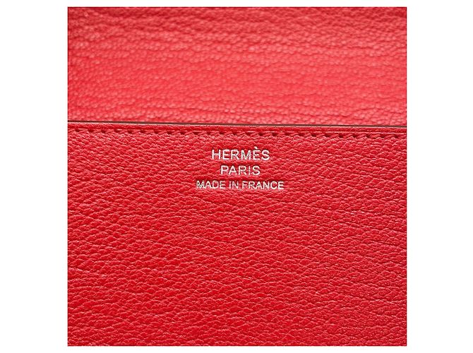 Hermès Cartera bi-fold Hermes Roulis Rouge Cou Roja - vista 12