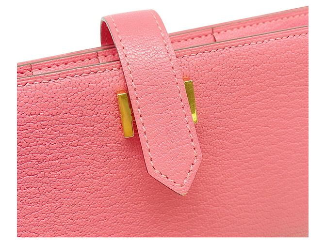 Cartera larga Hermès Bearn Soufflé en rosa - vista 10