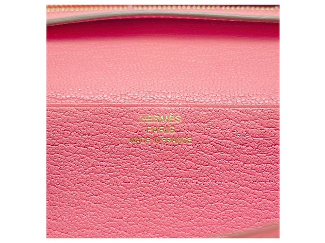 Cartera larga Hermès Bearn Soufflé en rosa - vista 14