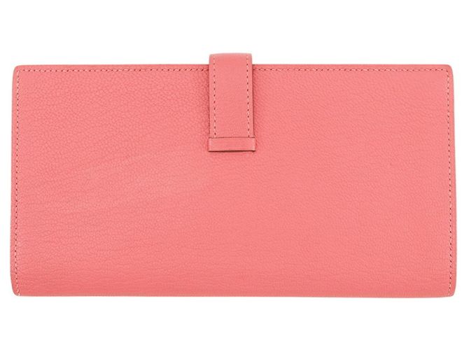 Cartera larga Hermès Bearn Soufflé en rosa - vista 3