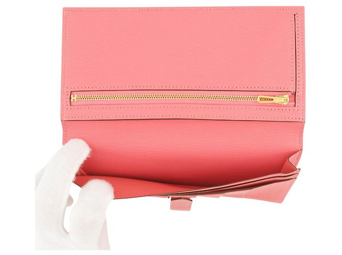 Cartera larga Hermès Bearn Soufflé en rosa - vista 5