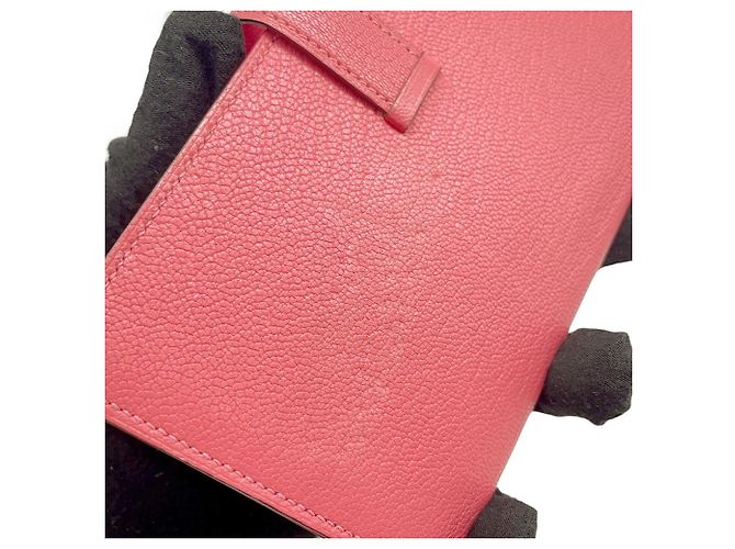 Cartera larga Hermès Bearn Soufflé en rosa - vista 7