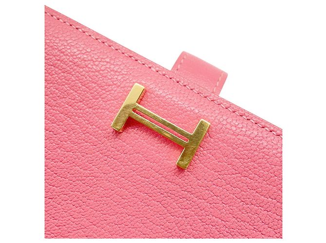 Cartera larga Hermès Bearn Soufflé en rosa - vista 9