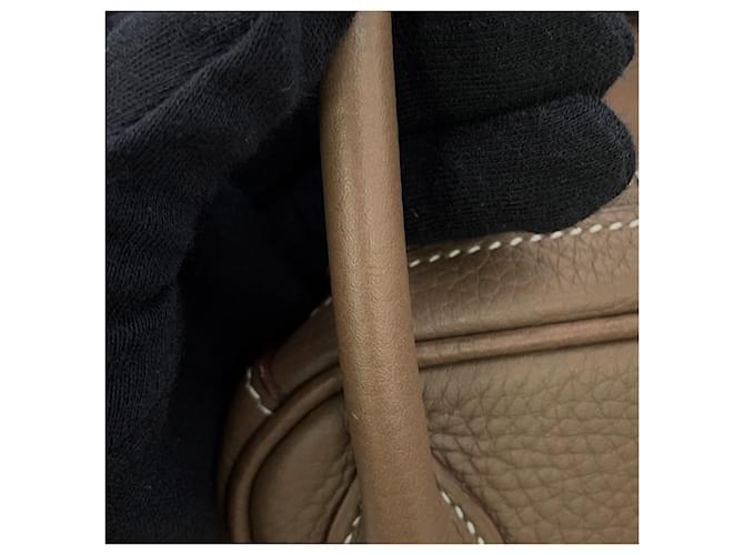 Hermès Borsa Hermes Lindy 30 Taupe - vista 12
