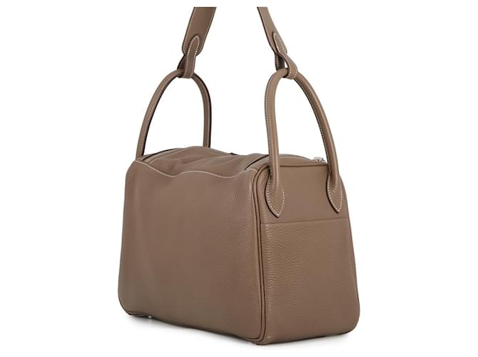 Hermès Borsa Hermes Lindy 30 Taupe - vista 2