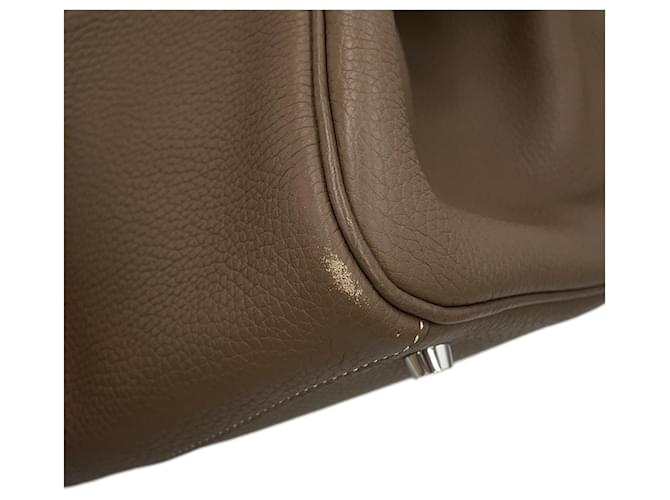 Hermès Borsa Hermes Lindy 30 Taupe - vista 6