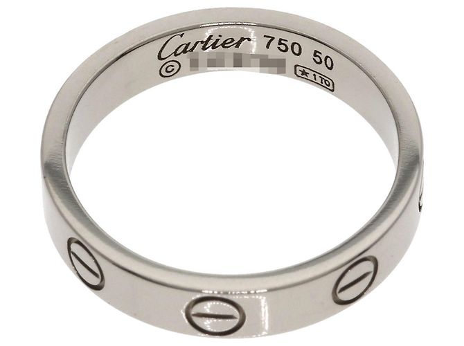 Anello Mini Love Cartier in oro bianco 18K - vista 4