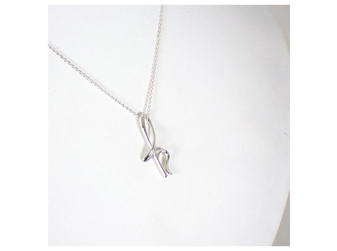 Tiffany & Co. 925 Initial H Anhänger Halskette - Ansicht 4