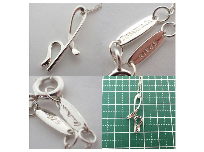 Tiffany & Co. 925 Initial H Anhänger Halskette - Ansicht 9