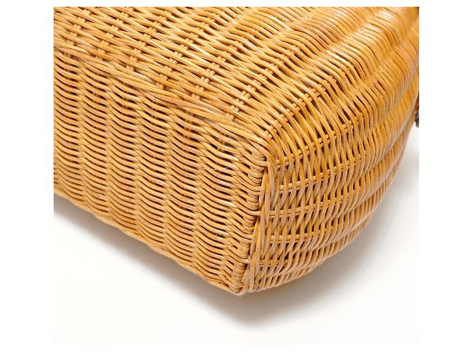 Borsa a tracolla in paglia marrone Miu Miu - vista 6