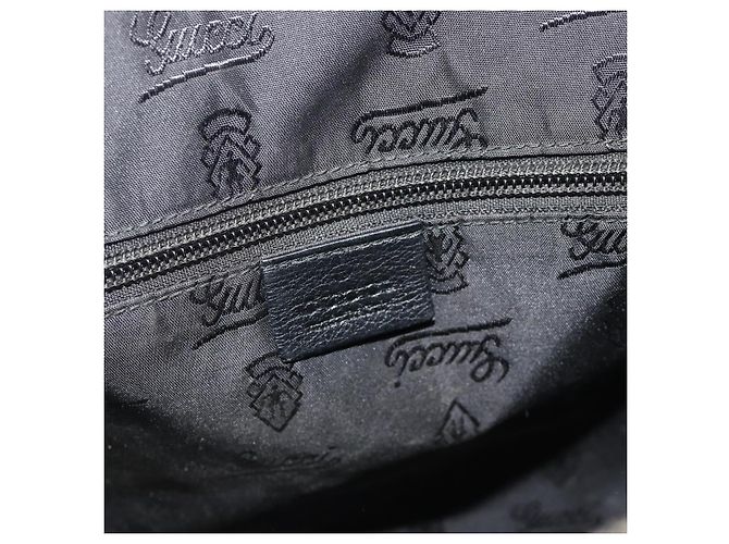 Gucci Messenger mit Front-Reißverschluss Guccissima Leder Medium Schwarz - Ansicht 6