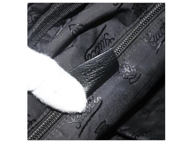 Gucci Messenger mit Front-Reißverschluss Guccissima Leder Medium Schwarz - Ansicht 7
