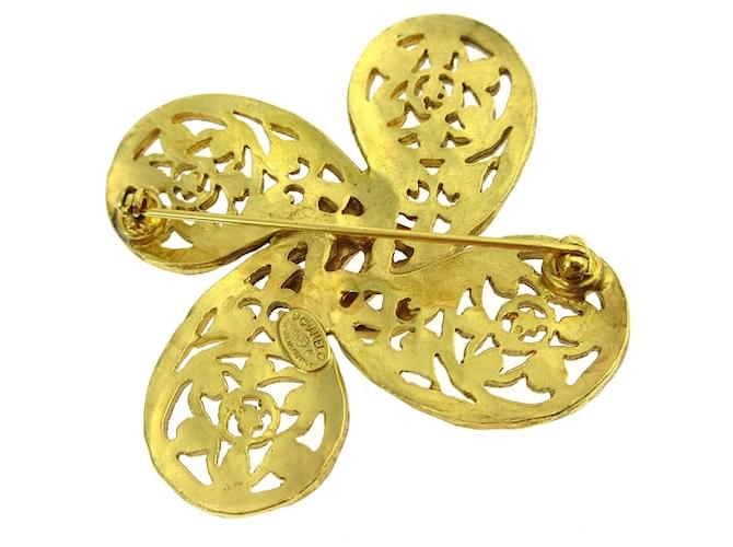 Logo Chanel CC placcato oro D'oro - vista 2