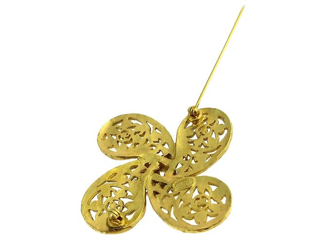 Logo Chanel CC placcato oro D'oro - vista 5