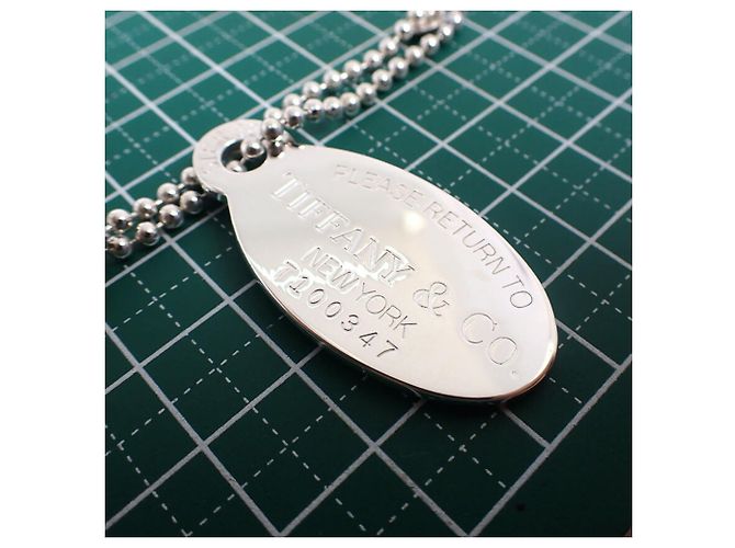 Pendente lungo Tiffany & Co. 925 Return to Tiffany con targhetta ovale - vista 11