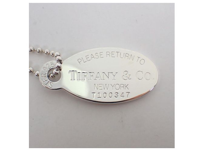 Pendente lungo Tiffany & Co. 925 Return to Tiffany con targhetta ovale - vista 3