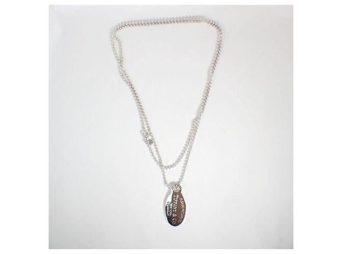 Pendente lungo Tiffany & Co. 925 Return to Tiffany con targhetta ovale - vista 4