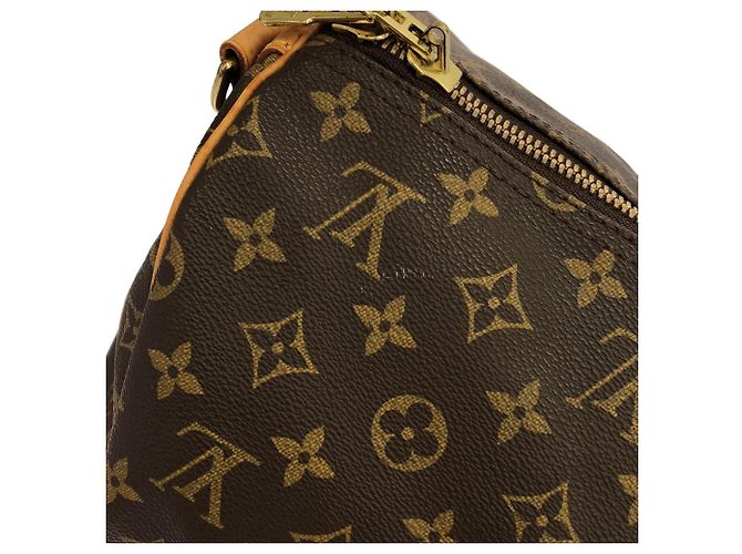 Louis Vuitton Monogram Keepall Bandoulière 55cm Borsa Boston Marrone - vista 5