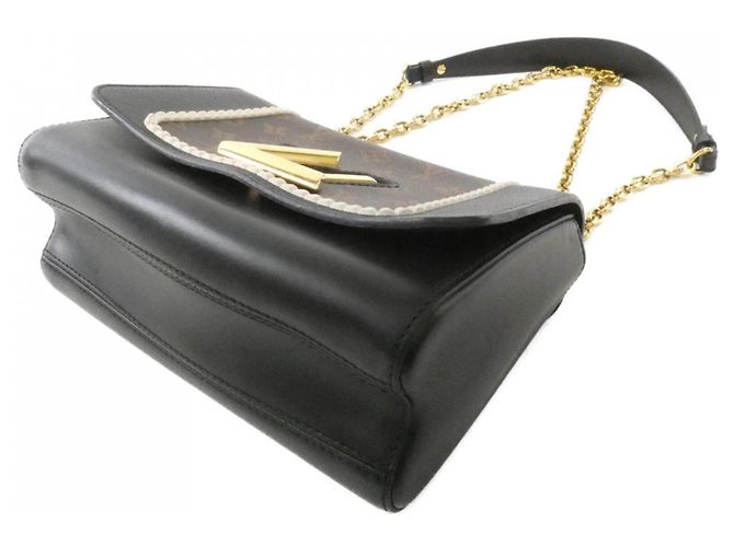 Borsa a Spalla Louis Vuitton Monogram Twist Marrone Nero - vista 3