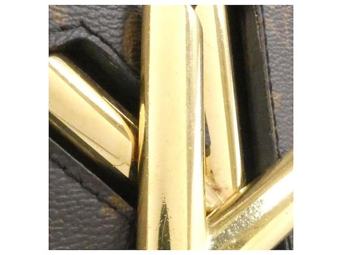 Borsa a Spalla Louis Vuitton Monogram Twist Marrone Nero - vista 4