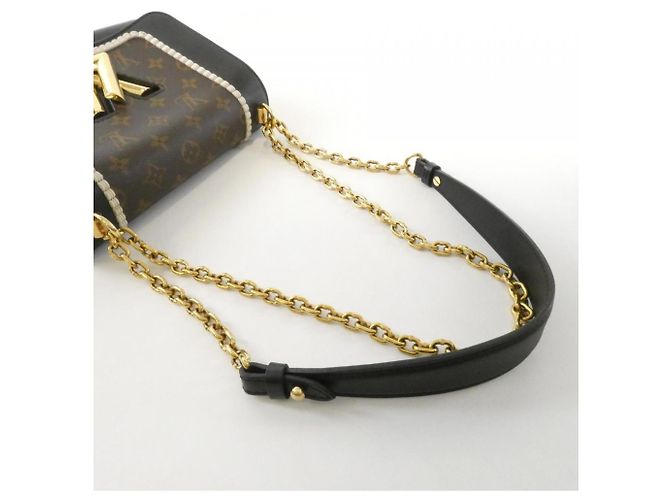 Borsa a Spalla Louis Vuitton Monogram Twist Marrone Nero - vista 9