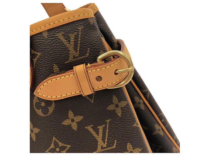 Borsa a tracolla verticale Louis Vuitton Monogram Batignolles Marrone - vista 4