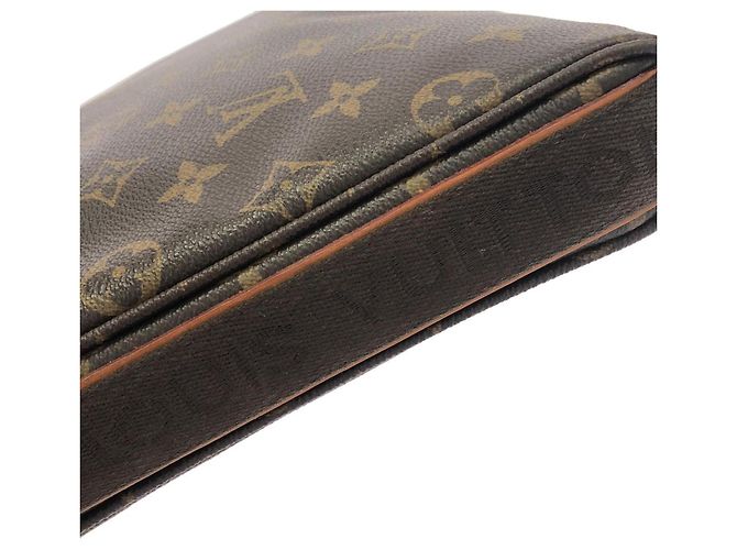 Borsa a tracolla Louis Vuitton Monogram Trotteur Bobour Marrone - vista 5