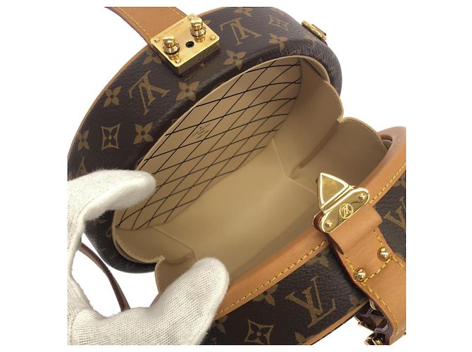Borsa Louis Vuitton Monogram Petite Boite Chapeau Marrone - vista 7