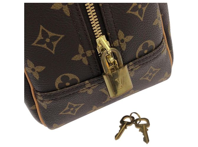 Borsa Louis Vuitton Monogram Bowling Vanity Marrone - vista 4