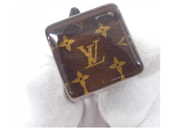 Louis Vuitton Monogram Hair Cube Marrone D'oro - vista 5