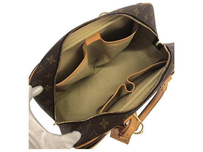 Borsa Louis Vuitton Monogram Bowling Vanity Marrone - vista 9