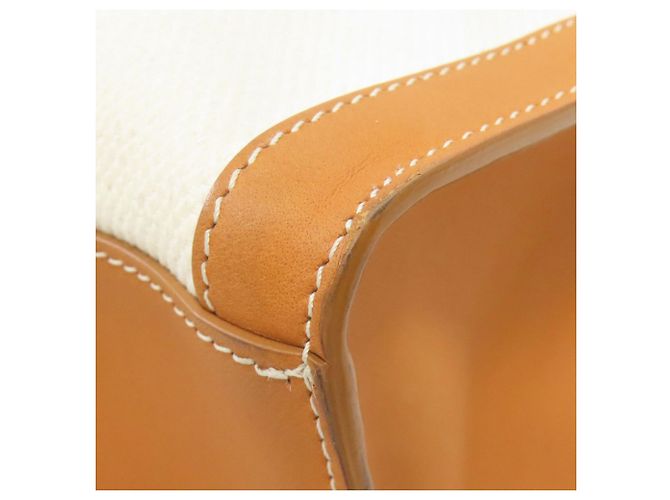 Céline Celine Vertical Cabas Large Tote Bag Braun Weiß - Ansicht 14