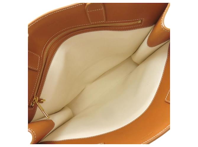 Céline Celine Vertical Cabas Large Tote Bag Braun Weiß - Ansicht 5