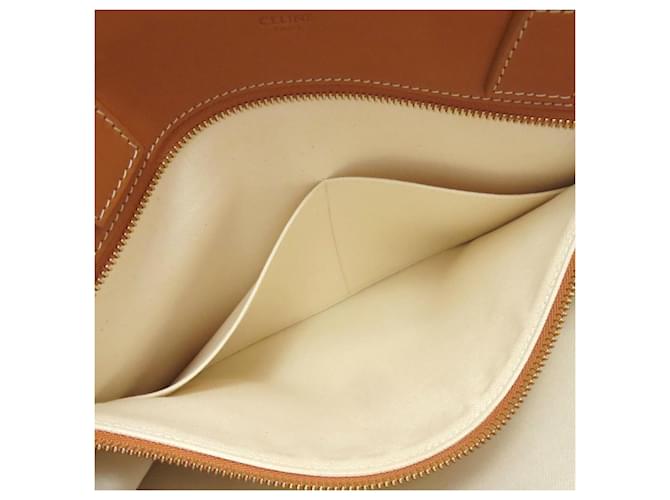 Céline Celine Vertical Cabas Large Tote Bag Braun Weiß - Ansicht 7