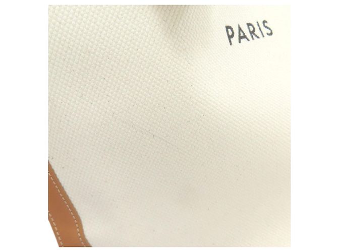 Céline Celine Vertical Cabas Large Tote Bag Braun Weiß - Ansicht 11