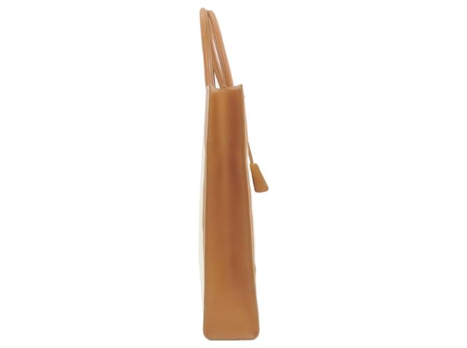 Céline Celine Vertical Cabas Large Tote Bag Braun Weiß - Ansicht 3