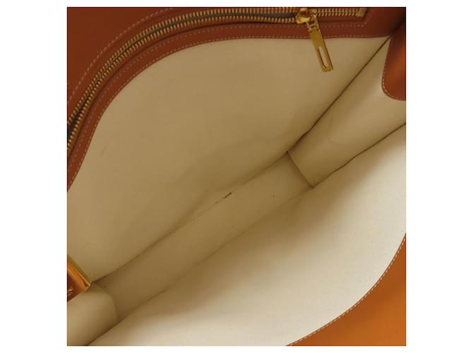 Céline Celine Vertical Cabas Large Tote Bag Braun Weiß - Ansicht 5
